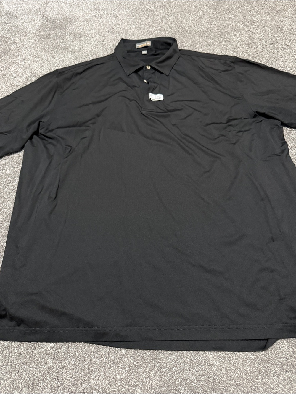 Peter Millar Black Short-Sleeve Polo
